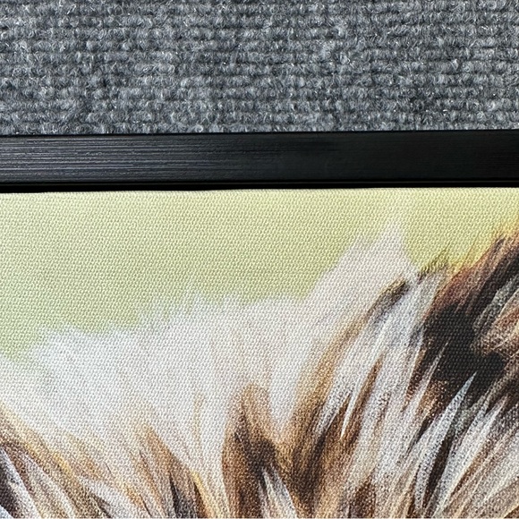 Persian Cat giclee art Carolee Vitaletti NWT 13”x13” wood frame grumpy cat - Picture 3 of 9